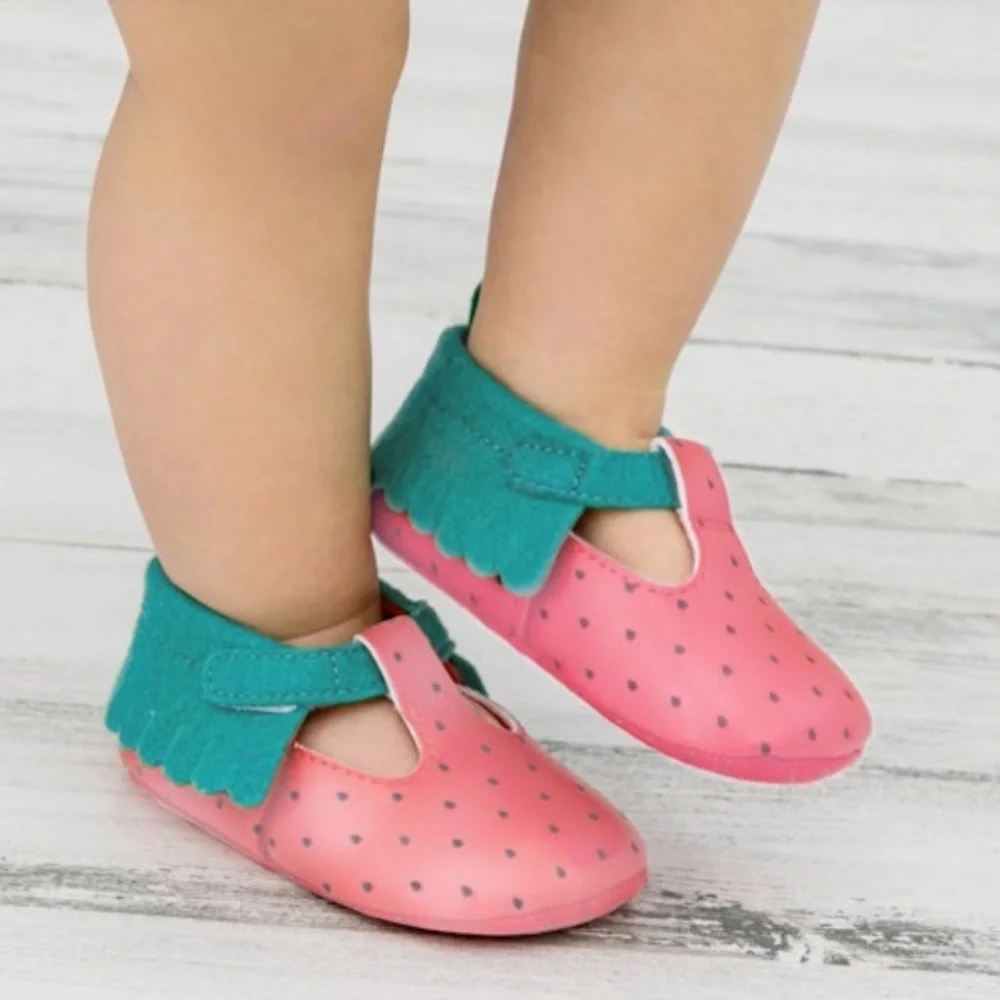 Cat & Jack Watermelon Moccasin- Baby Shoes